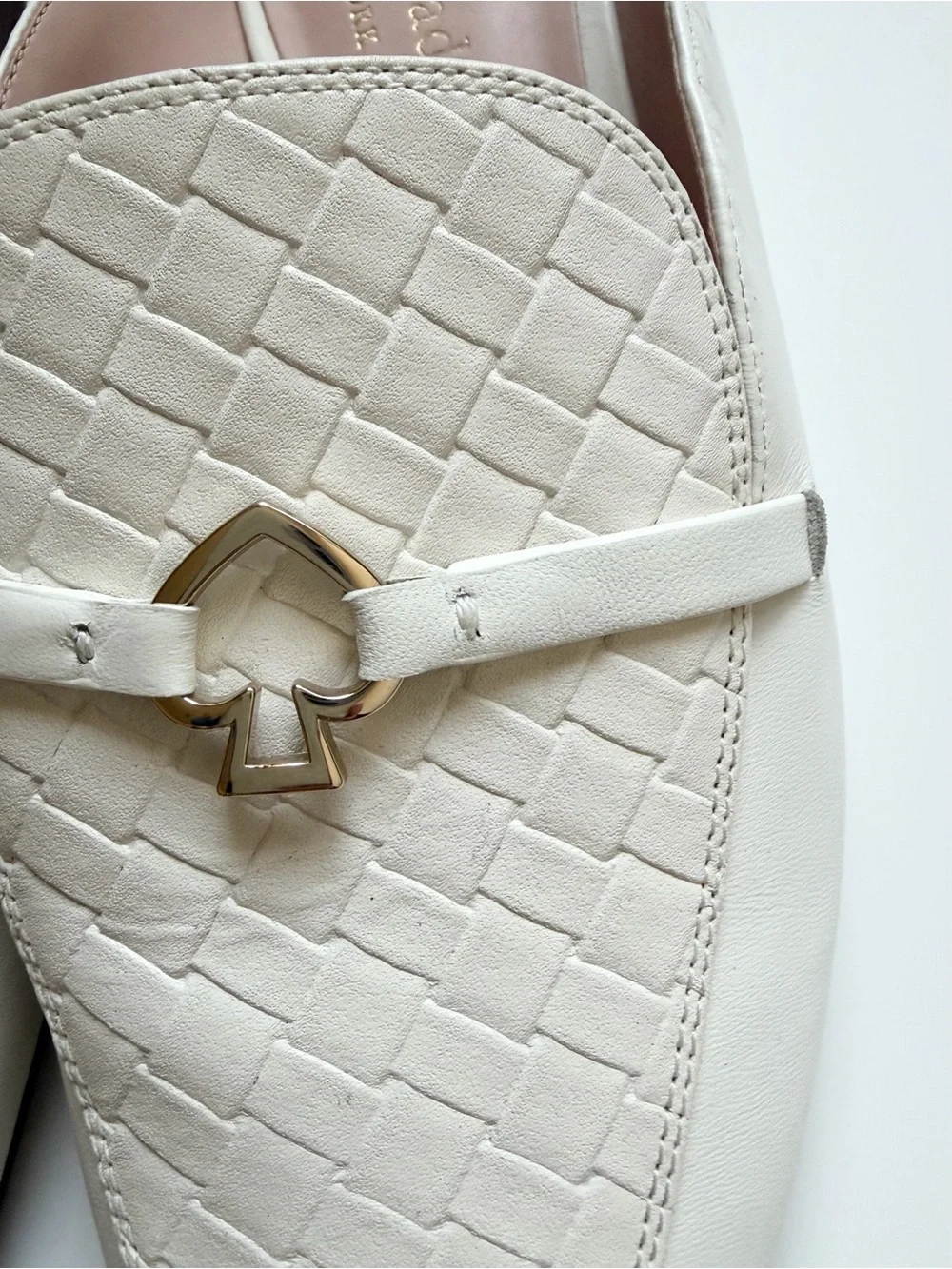 FINAL PRICE! Kate Spade Colada Spade White Leather Mules Size 8 Old Money Shoes